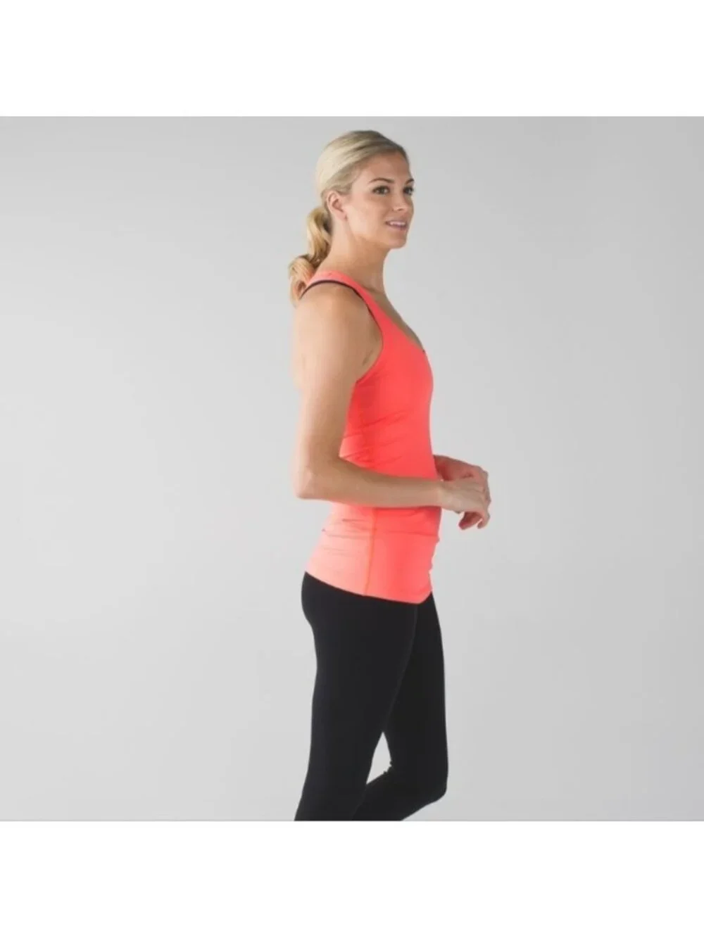 Lululemon Cool Racerback reversible tank top Grapefruit
